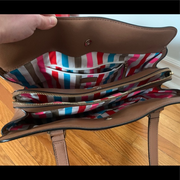 Authentic Brown/Tan Kate Spade Shoulder Bag Purse - Picture 6 of 7